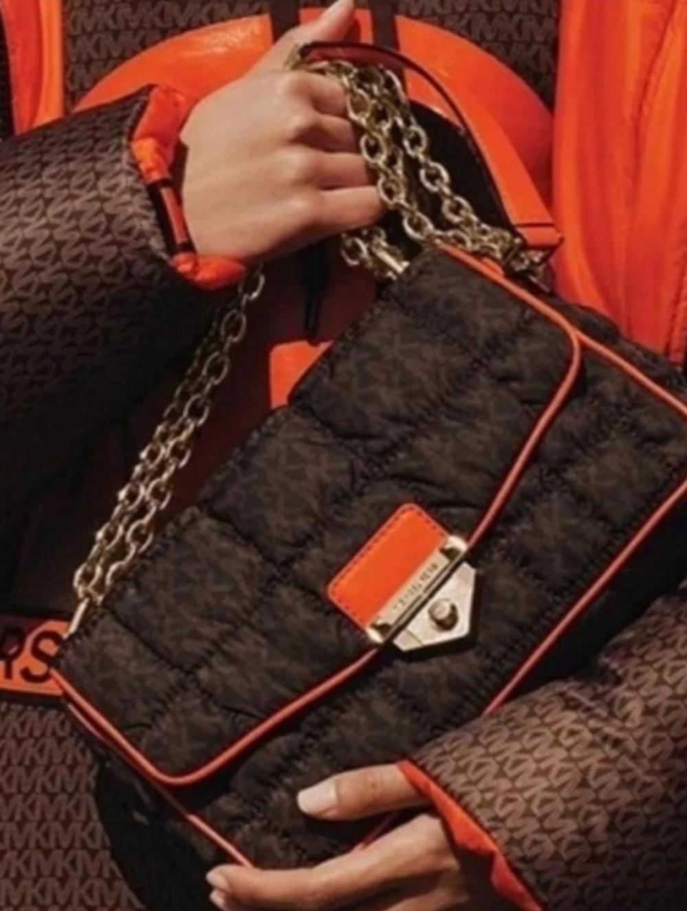 Michael Kors Soho 100% Quilted Nylon Shoulder/Crossbody Bag